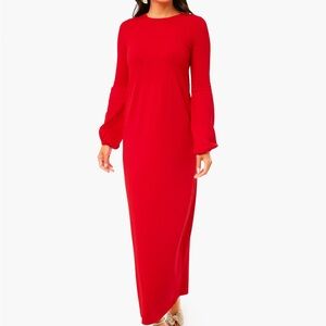 Pomander Place Red Knit Lennox Maxi Dress XS
